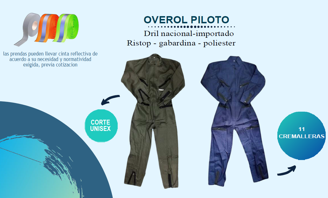 Overol tipo Piloto Dril - Imagen 2